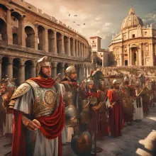 Romans celebrating holidays