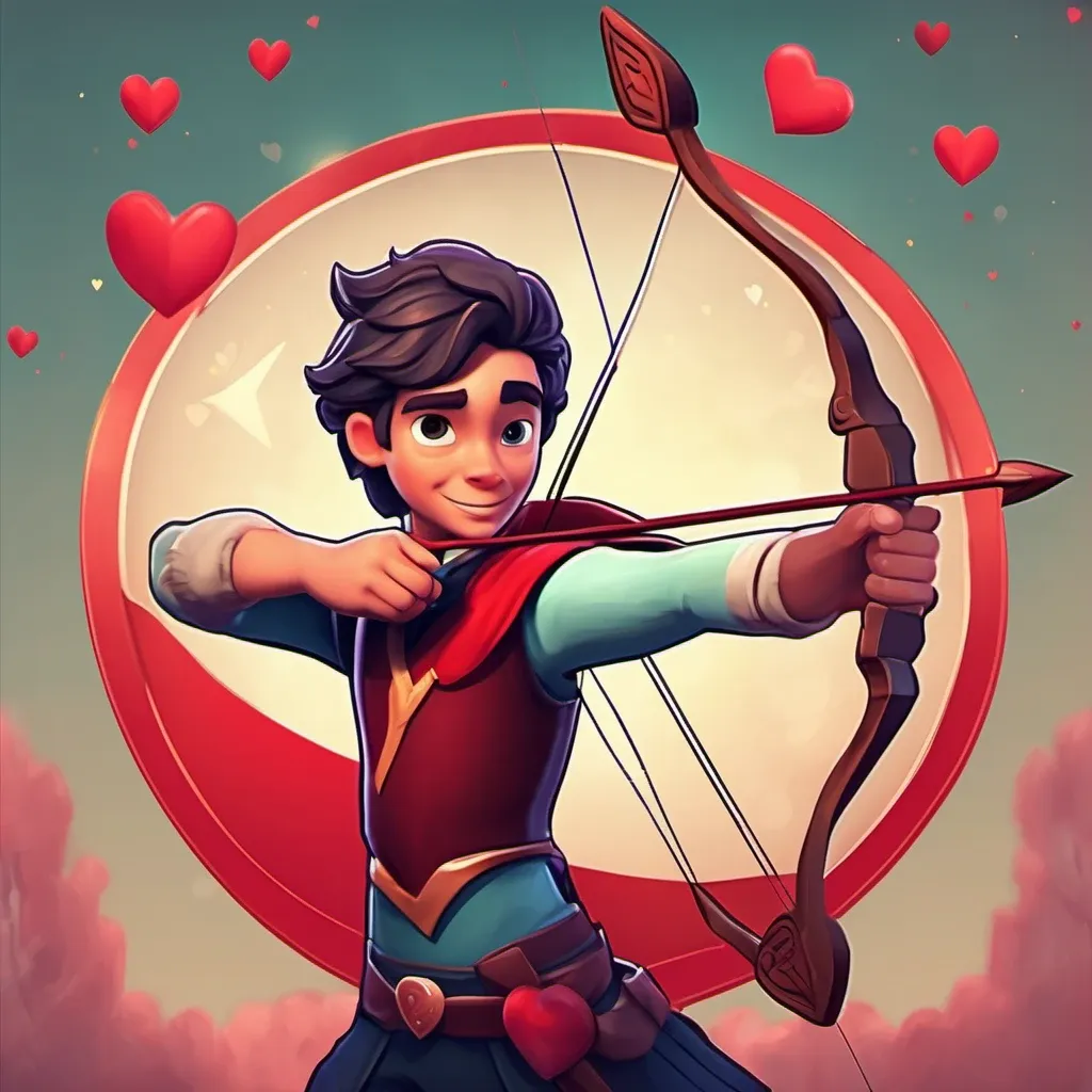 A boy holding a bow and arrow.