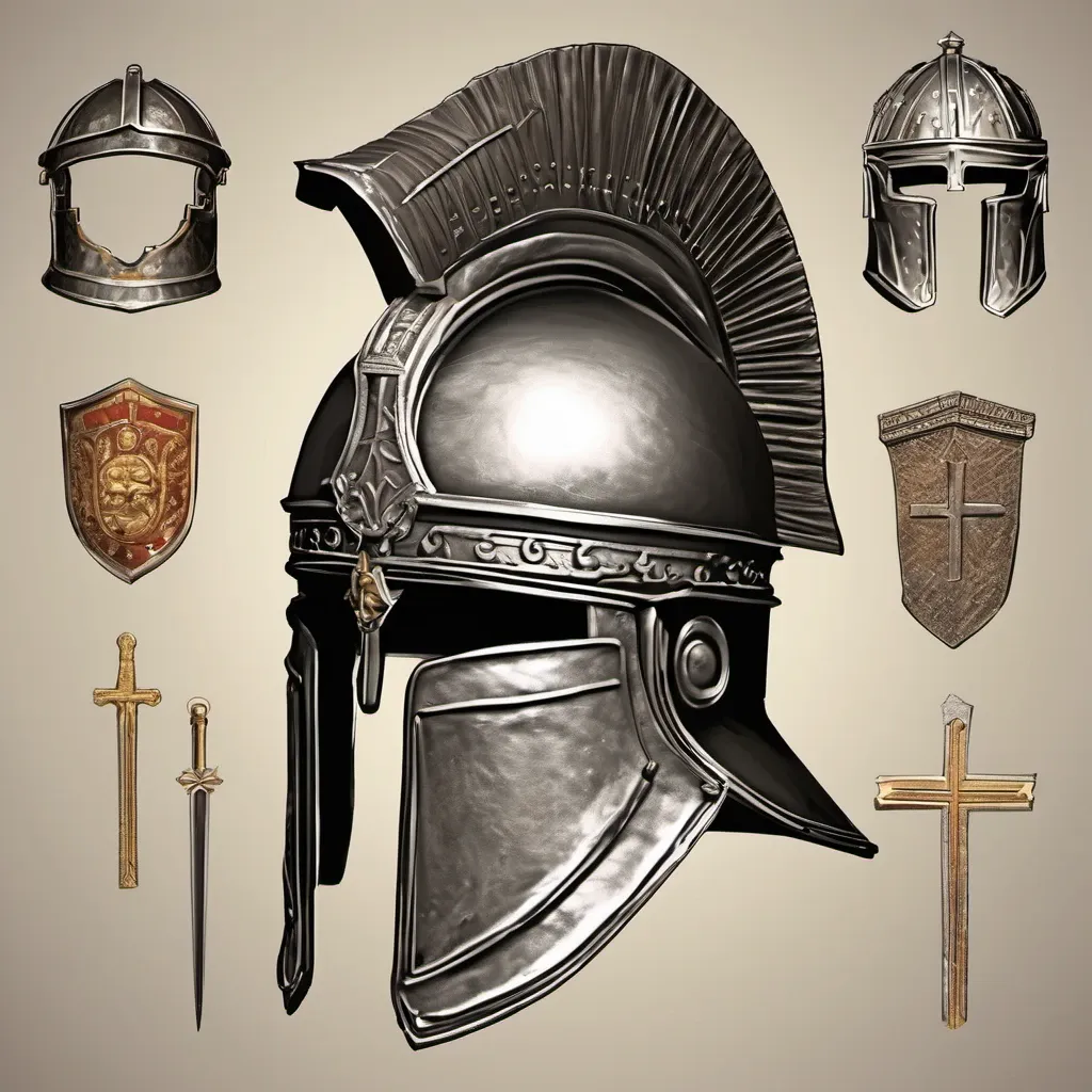 Roman empire helmet and armor